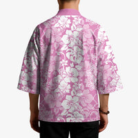 Hawaiian Lei Day Kimono Pink Hibiscus Flowers Lei Art - Polynesian Pride