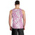 Hawaiian Lei Day Men Tank Top Pink Hibiscus Flowers Lei Art