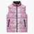 Hawaiian Lei Day Sleeveless Puffer Jacket Pink Hibiscus Flowers Lei Art - Polynesian Pride