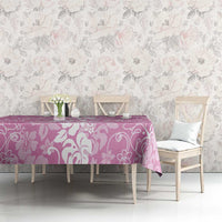 Hawaiian Lei Day Tablecloth Pink Hibiscus Flowers Lei Art