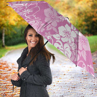 Hawaiian Lei Day Umbrella Pink Hibiscus Flowers Lei Art - Polynesian Pride
