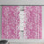 Hawaiian Lei Day Window Curtain Pink Hibiscus Flowers Lei Art