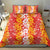 Hawaiian Lei Day Bedding Set Red Hibiscus Flowers Lei Art