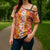 Hawaiian Lei Day Cross Shoulder Shirt Red Hibiscus Flowers Lei Art - Polynesian Pride