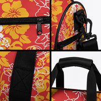 Hawaiian Lei Day Duffle Bag Red Hibiscus Flowers Lei Art LT9 - Polynesian Pride
