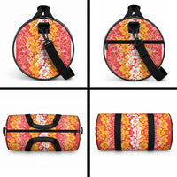 Hawaiian Lei Day Duffle Bag Red Hibiscus Flowers Lei Art LT9 - Polynesian Pride