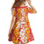 Hawaiian Lei Day Family Matching Mermaid Dress and Hawaiian Shirt Red Hibiscus Flowers Lei Art