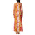 Hawaiian Lei Day Family Matching Tank Maxi Dress and Hawaiian Shirt Red Hibiscus Flowers Lei Art