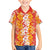 Hawaiian Lei Day Family Matching Tank Maxi Dress and Hawaiian Shirt Red Hibiscus Flowers Lei Art