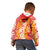 Hawaiian Lei Day Kid Hoodie Red Hibiscus Flowers Lei Art
