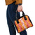 Hawaiian Lei Day Shoulder Handbag Red Hibiscus Flowers Lei Art