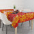 Hawaiian Lei Day Tablecloth Red Hibiscus Flowers Lei Art