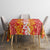 Hawaiian Lei Day Tablecloth Red Hibiscus Flowers Lei Art