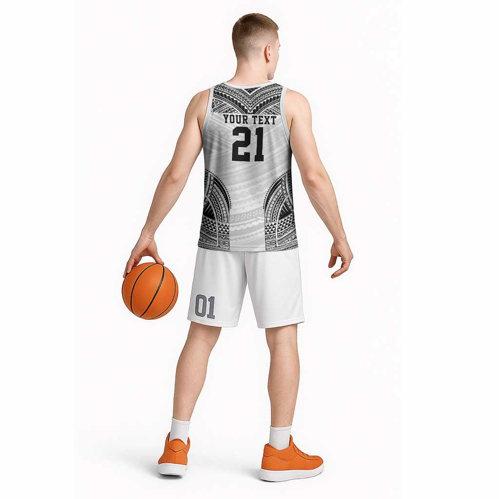 Flying Fijians Pacific Fiji Rugby Custom Basketball Jersey Polynesian Pattern - Polynesian Pride