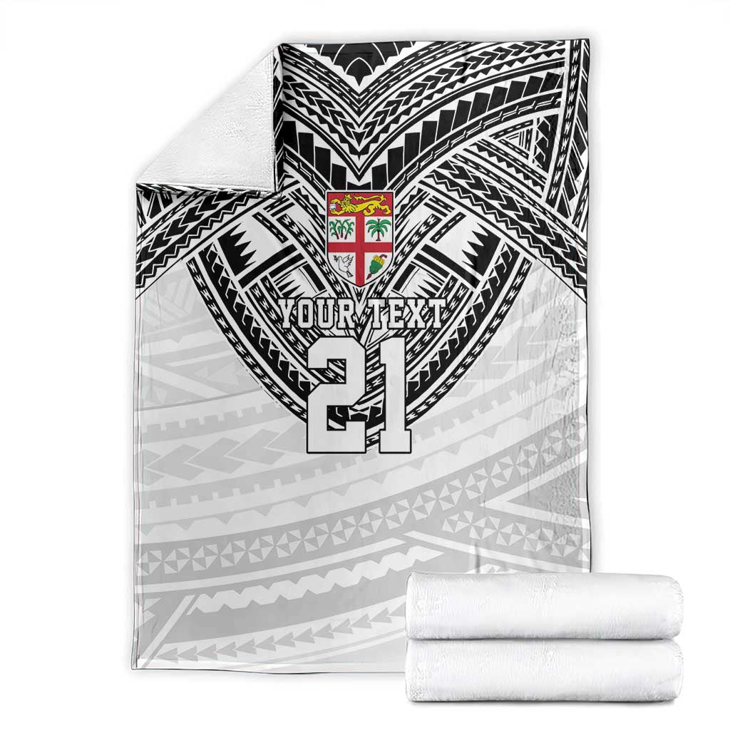 Flying Fijians Pacific Fiji Rugby Custom Blanket Polynesian Pattern