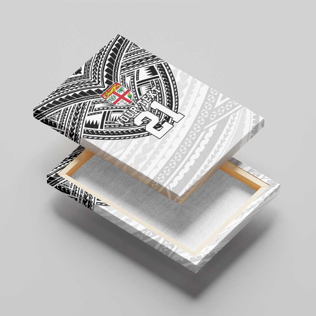 Flying Fijians Pacific Fiji Rugby Custom Canvas Wall Art Polynesian Pattern