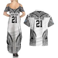 Flying Fijians Pacific Fiji Rugby Custom Couples Matching Summer Maxi Dress and Hawaiian Shirt Polynesian Pattern
