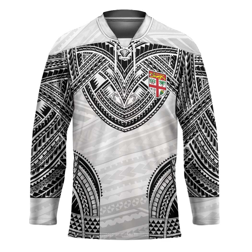 Flying Fijians Pacific Fiji Rugby Custom Hockey Jersey Polynesian Pattern - Polynesian Pride