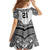 Flying Fijians Pacific Fiji Rugby Custom Kid Short Sleeve Dress Polynesian Pattern