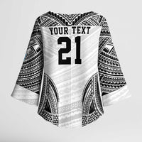 Flying Fijians Pacific Fiji Rugby Custom Kimono Sleeve Blouse Polynesian Pattern - Polynesian Pride