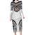 Flying Fijians Pacific Fiji Rugby Custom Long Sleeve Bodycon Dress Polynesian Pattern