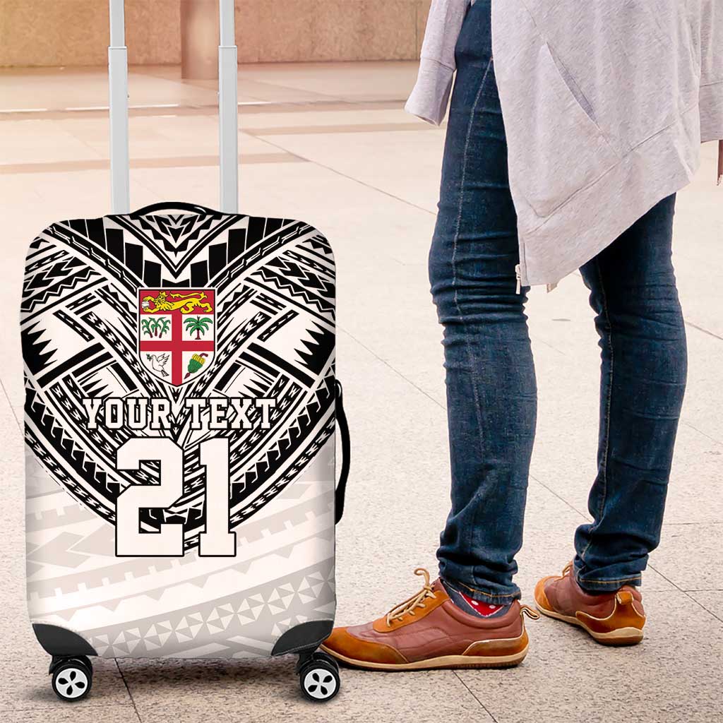 Flying Fijians Pacific Fiji Rugby Custom Luggage Cover Polynesian Pattern