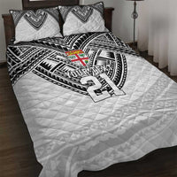 Flying Fijians Pacific Fiji Rugby Custom Quilt Bed Set Polynesian Pattern