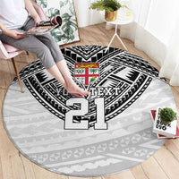 Flying Fijians Pacific Fiji Rugby Custom Round Carpet Polynesian Pattern
