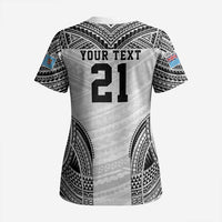 Flying Fijians Pacific Fiji Rugby Custom Scrub Top Polynesian Pattern - Polynesian Pride
