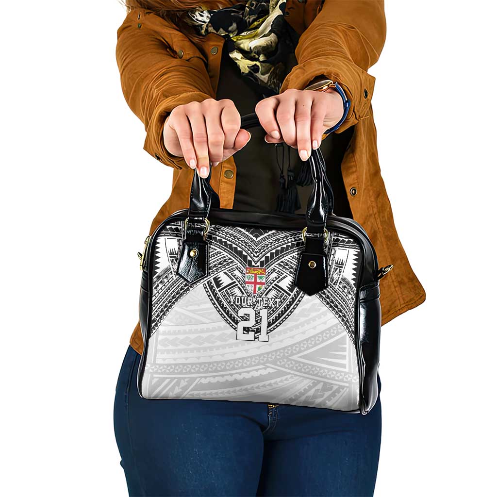 Flying Fijians Pacific Fiji Rugby Custom Shoulder Handbag Polynesian Pattern