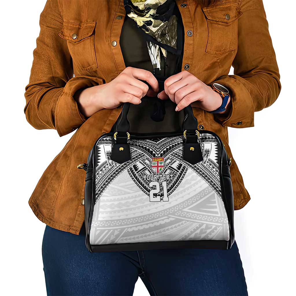 Flying Fijians Pacific Fiji Rugby Custom Shoulder Handbag Polynesian Pattern