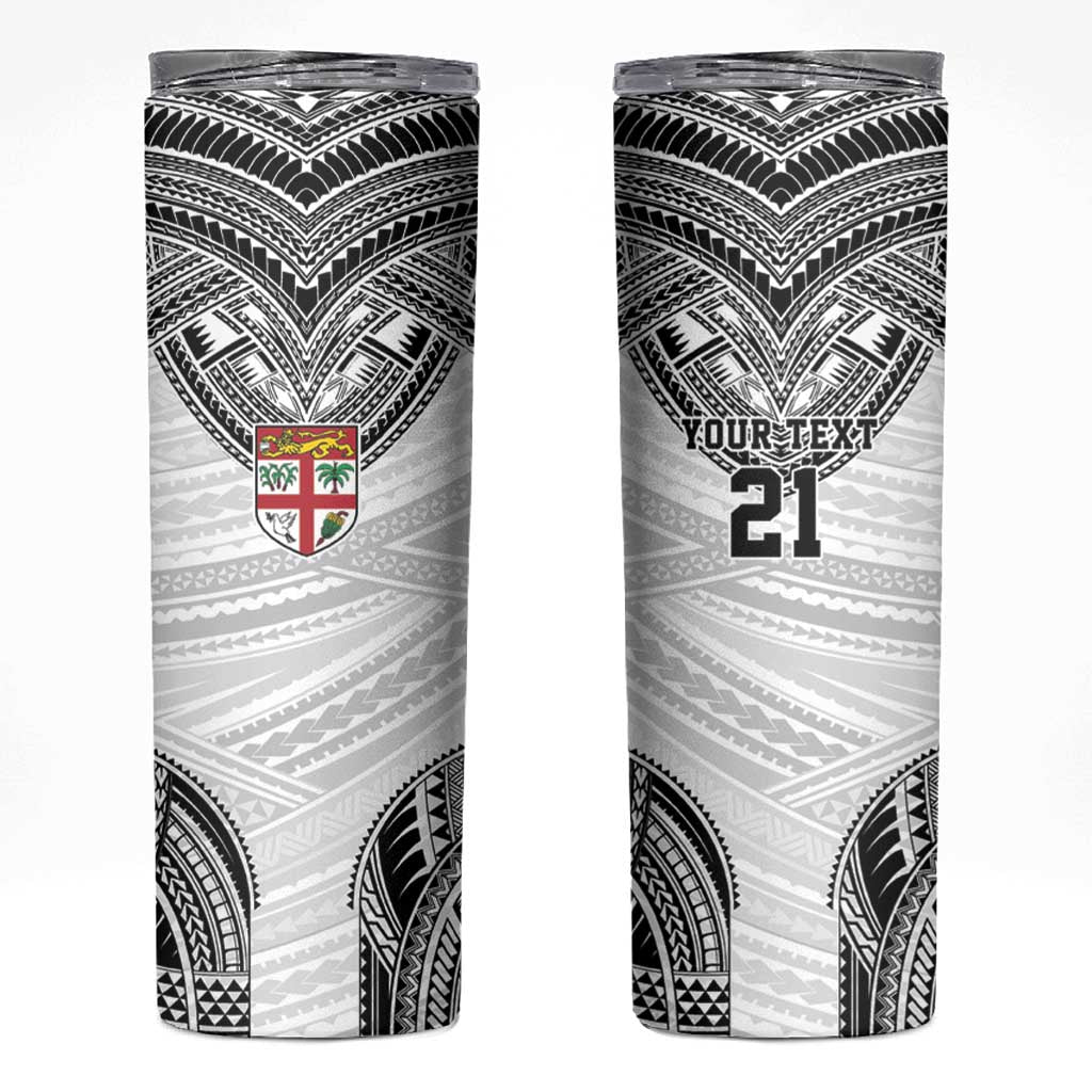 Flying Fijians Pacific Fiji Rugby Custom Skinny Tumbler Polynesian Pattern
