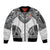 Flying Fijians Pacific Fiji Rugby Custom Sleeve Zip Bomber Jacket Polynesian Pattern