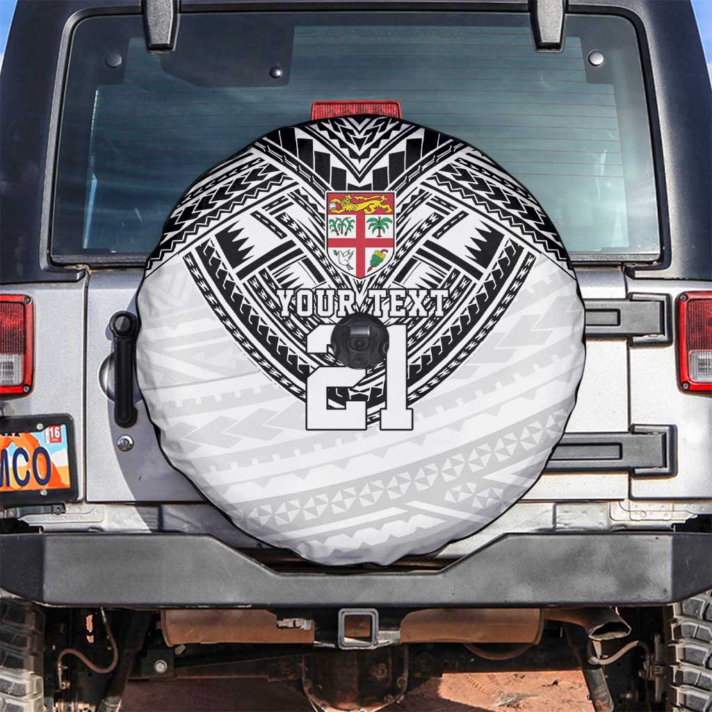 Flying Fijians Pacific Fiji Rugby Custom Spare Tire Cover Polynesian Pattern
