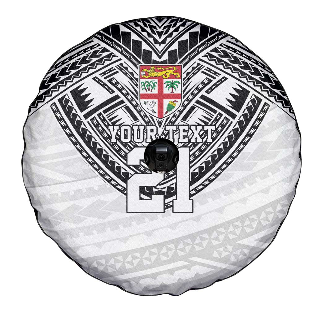 Flying Fijians Pacific Fiji Rugby Custom Spare Tire Cover Polynesian Pattern