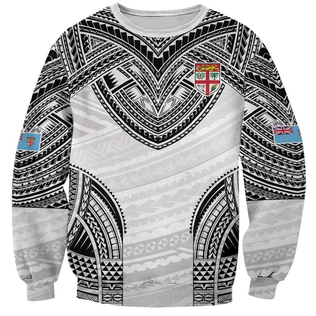 Flying Fijians Pacific Fiji Rugby Custom Sweatshirt Polynesian Pattern