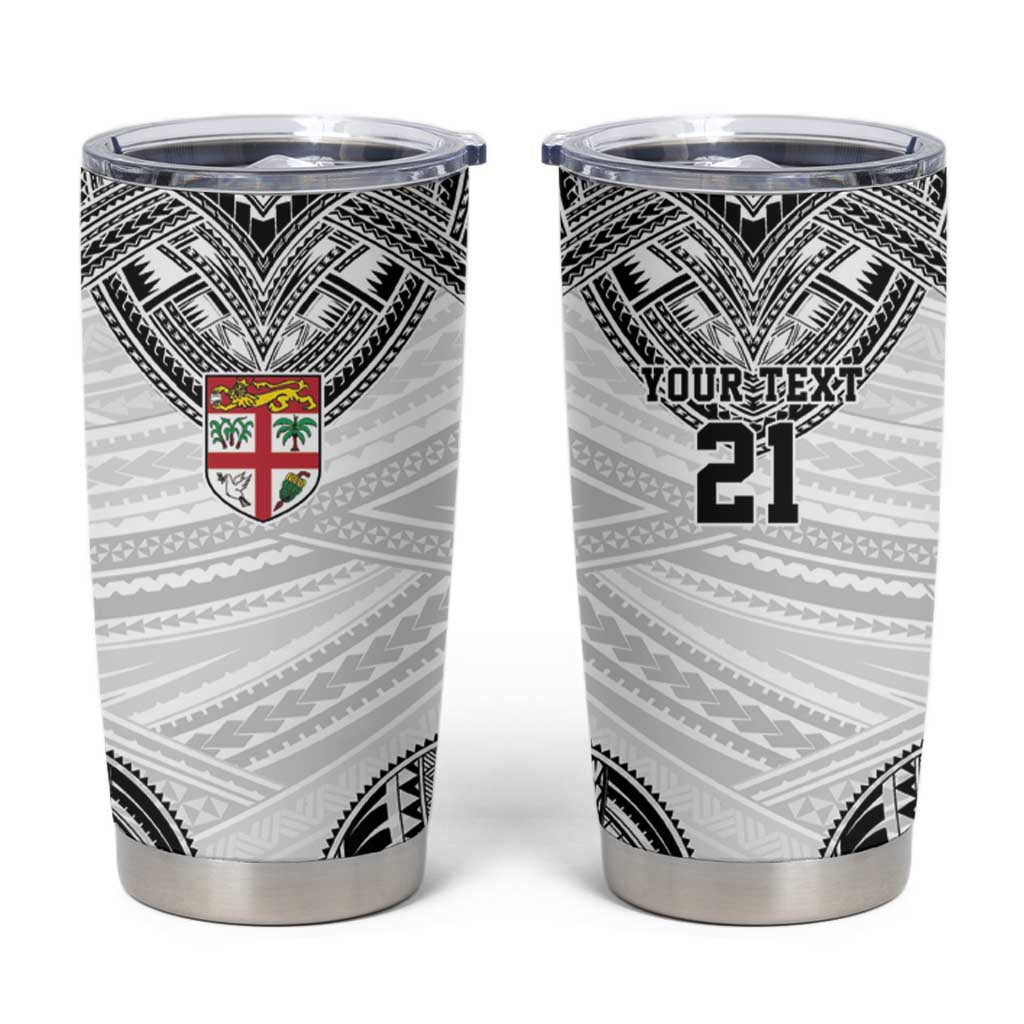 Flying Fijians Pacific Fiji Rugby Custom Tumbler Cup Polynesian Pattern