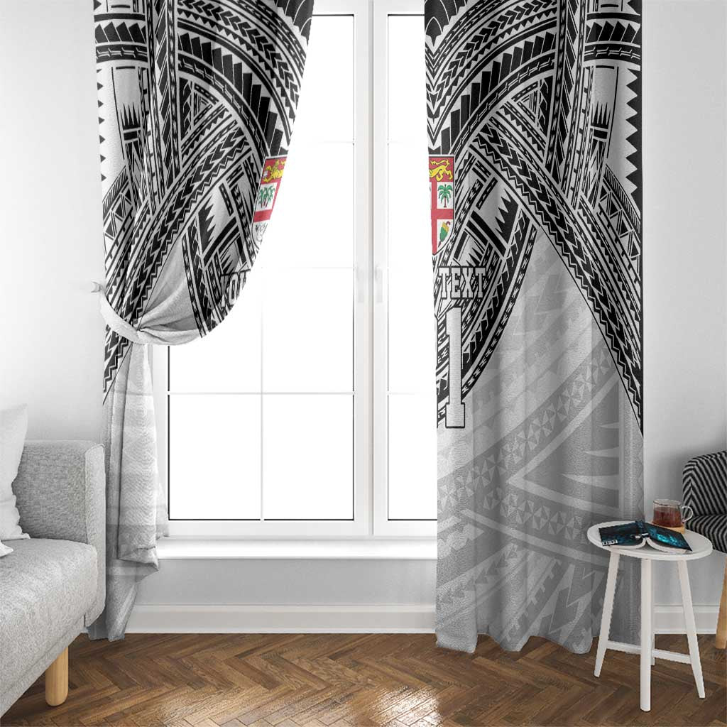Flying Fijians Pacific Fiji Rugby Custom Window Curtain Polynesian Pattern
