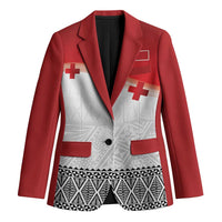 Ikale Tahi Pacific Tonga Rugby Custom Blazer Tongan Ngatu with Flag Pattern - Polynesian Pride