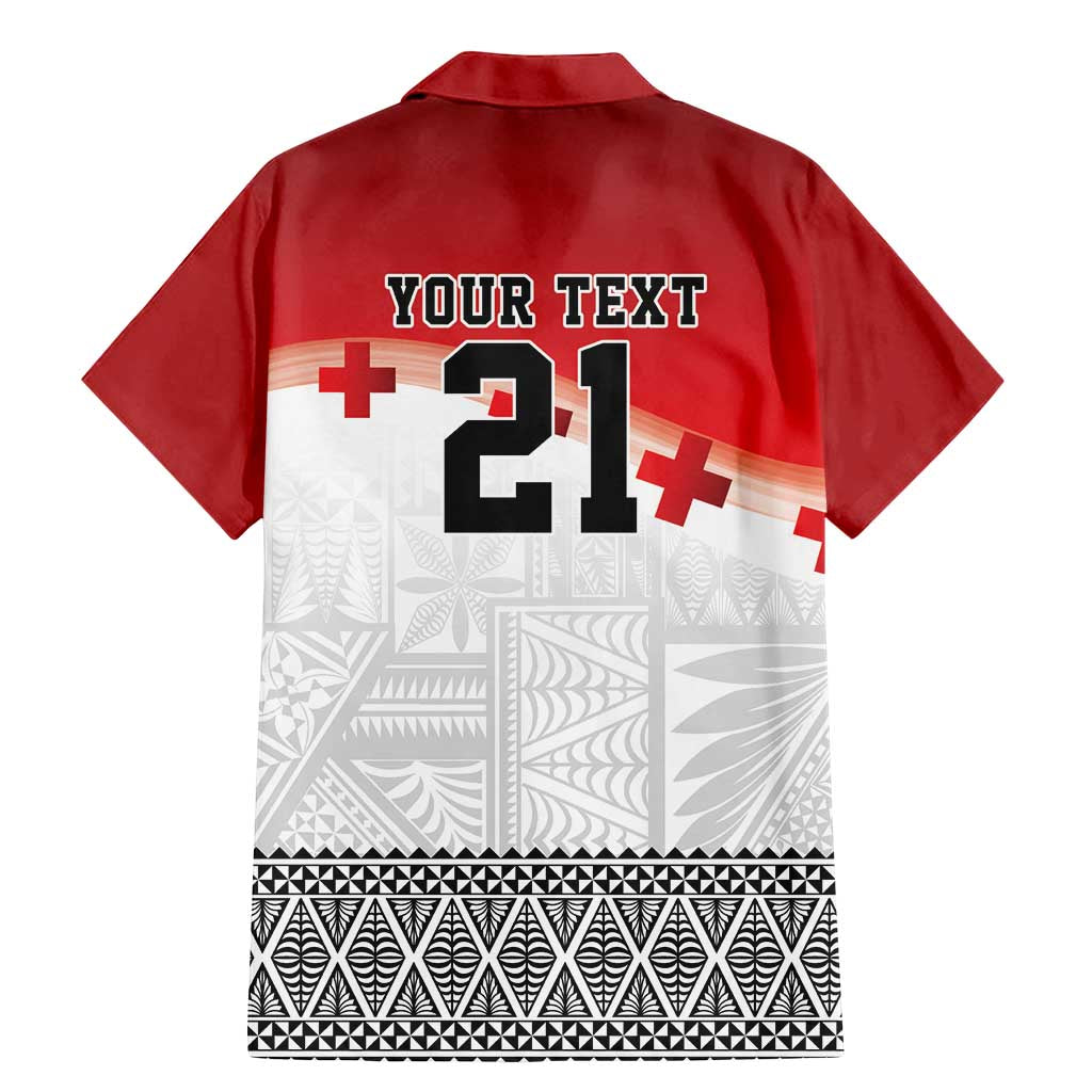 Ikale Tahi Pacific Tonga Rugby Custom Family Matching Mermaid Dress and Hawaiian Shirt Tongan Ngatu with Flag Pattern LT9 - Polynesian Pride