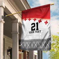 Ikale Tahi Pacific Tonga Rugby Custom Garden Flag Tongan Ngatu with Flag Pattern