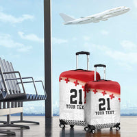Ikale Tahi Pacific Tonga Rugby Custom Luggage Cover Tongan Ngatu with Flag Pattern