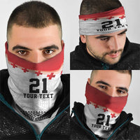Ikale Tahi Pacific Tonga Rugby Custom Neck Gaiter Tongan Ngatu with Flag Pattern - Polynesian Pride