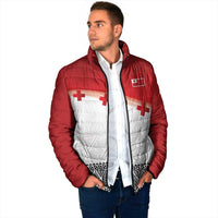 Ikale Tahi Pacific Tonga Rugby Custom Padded Jacket Tongan Ngatu with Flag Pattern - Polynesian Pride