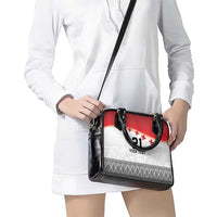 Ikale Tahi Pacific Tonga Rugby Custom Shoulder Handbag Tongan Ngatu with Flag Pattern