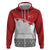 Ikale Tahi Pacific Tonga Rugby Custom Zip Hoodie Tongan Ngatu with Flag Pattern
