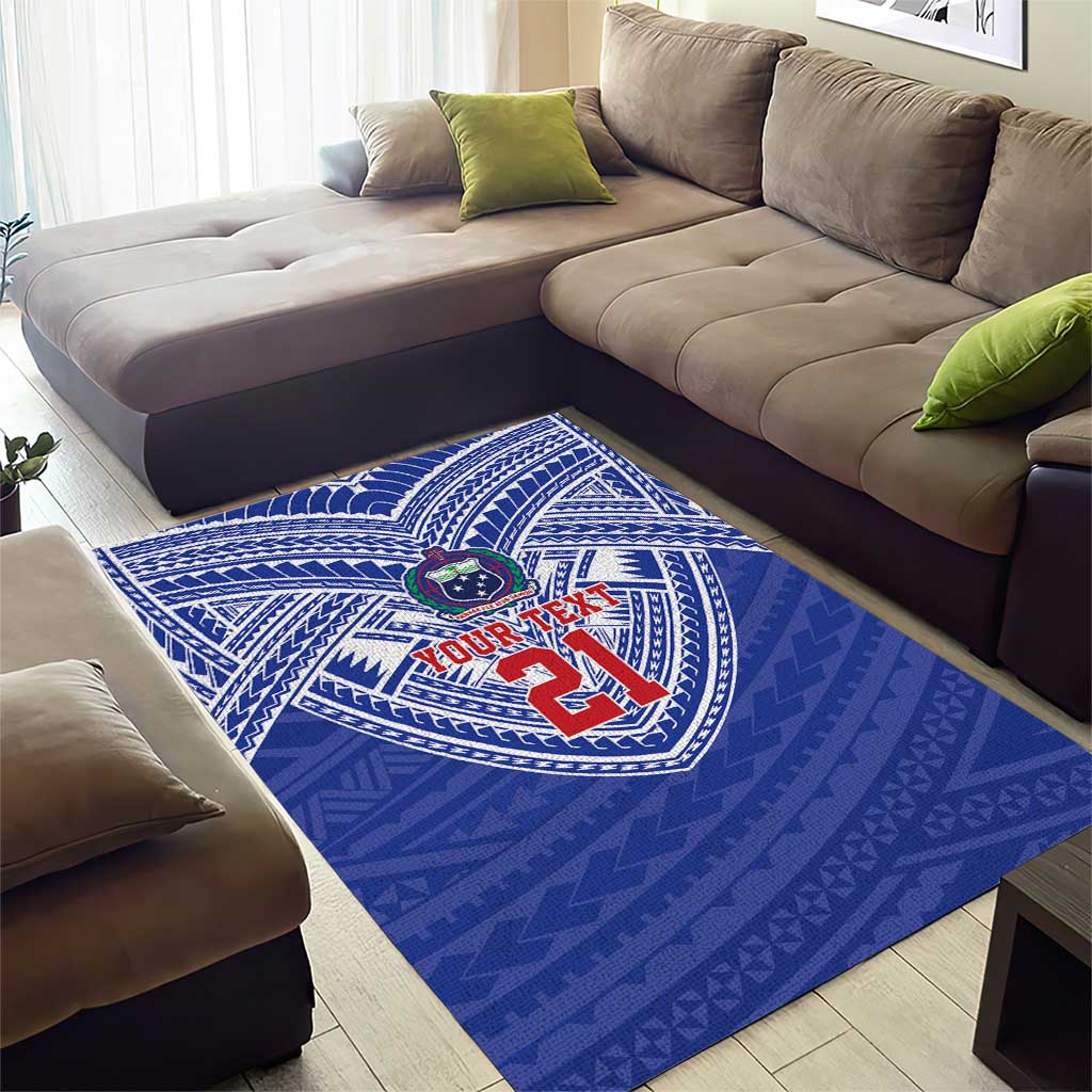 Manu Samoa Pacific Samoa Rugby Custom Area Rug Polynesian Pattern