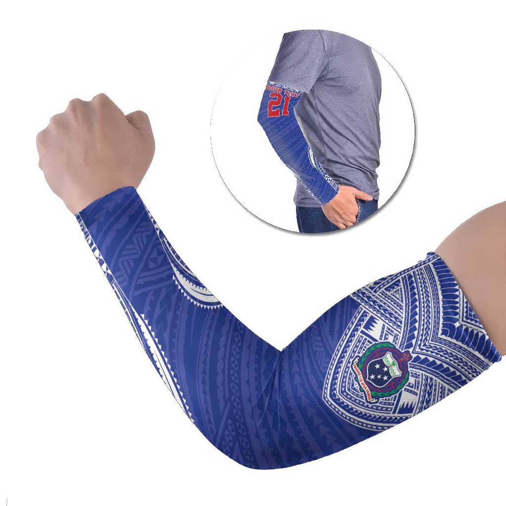 Manu Samoa Pacific Samoa Rugby Custom Arm Sleeves Polynesian Pattern - Polynesian Pride