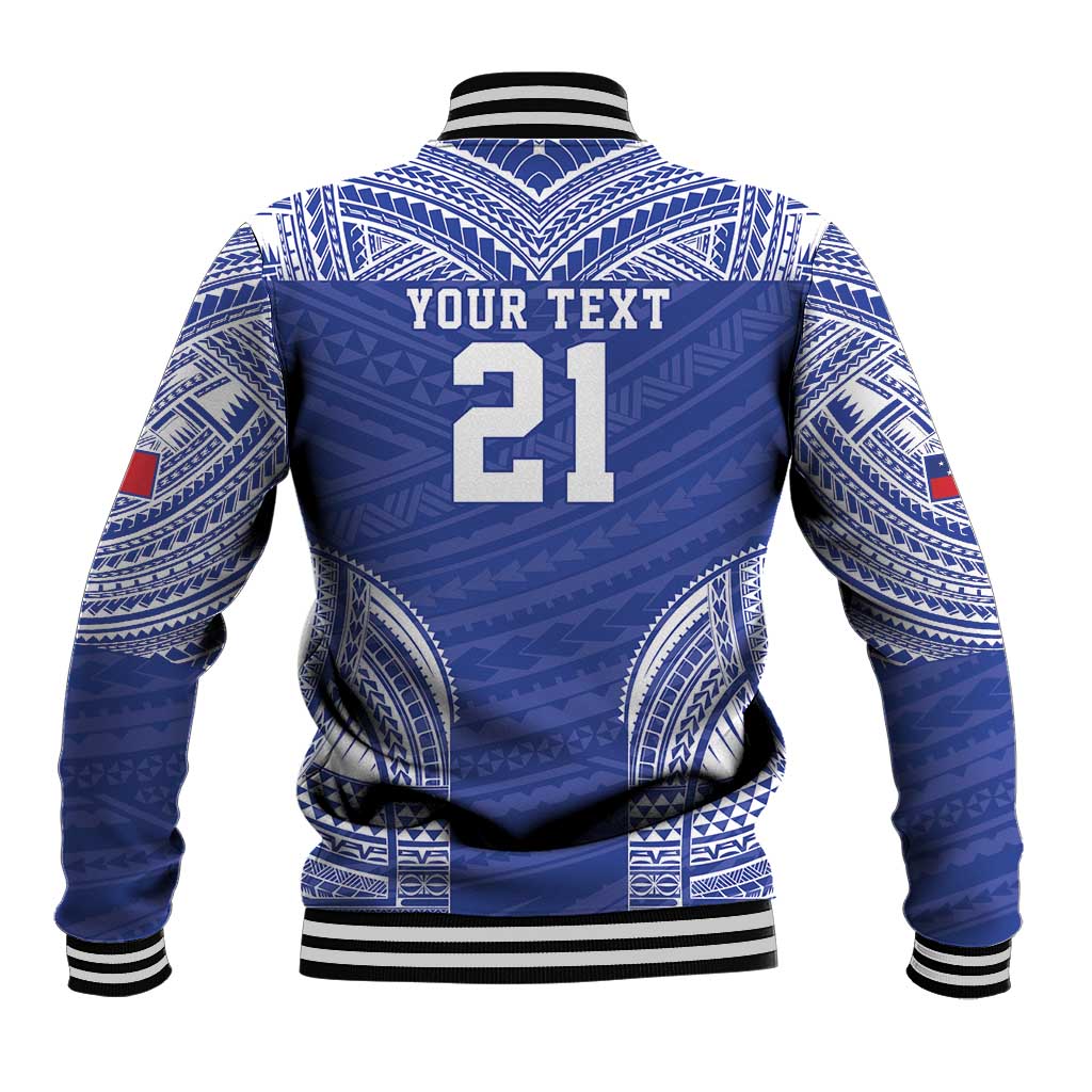 Manu Samoa Pacific Samoa Rugby Custom Baseball Jacket Polynesian Pattern