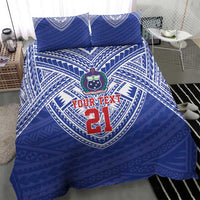 Manu Samoa Pacific Samoa Rugby Custom Bedding Set Polynesian Pattern